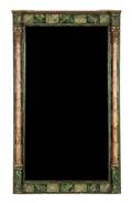A Faux Marble Framed Wall Mirror