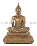 A Thai Gilt Bronze Figure of a Seated Buddha