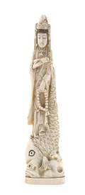 A Carved Ivory Figure of Guanyin