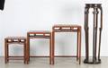 A Set of Three Chinese Wood Nesting Tables