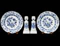 PAIR OF MEISSEN PORCELAIN CANDLESTICKS