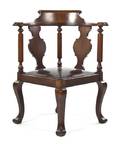 A Georgian Style Mahogany Corner Armchair