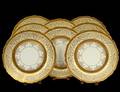 SET OF EIGHT PORCELAIN SERVICE PLATES