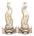 A Pair of Neoclassical Style Silvered Brackets