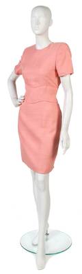 A Carolina Herrera Pink Textured Dress