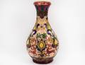 TALL CERAMIC POLYCHROME GLAZED VASE