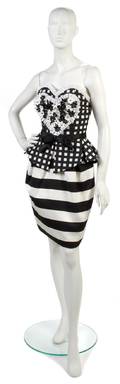 A Christian Lacroix Valentine Black and White Three Piece Ensemble