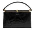 A Lucille de Paris Black Alligator Bag