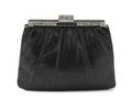 A Judith Leiber Black Lizardskin Evening Bag