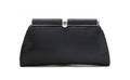A Judith Leiber Black Lizardskin Clutch