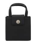 A Bulgari Black Pebbled Leather Handbag