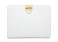 A Ferragamo White Leather Clutch
