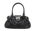A Ferragamo Black Patent Leather Bag