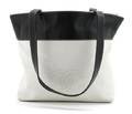 A Chanel Black and White Leather Bag