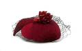 A BesBen Red Velvet Hat