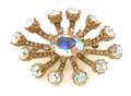 A Hattie Carnegie Iridescent Rhinestone Brooch