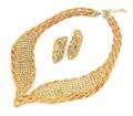 A Hattie Carnegie Goldtone Mesh and Rhinestone Necklace