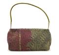 A Bottega Veneta Green and Red Leather Bag