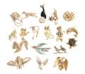 A Group of Goldtone Pins