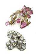 Two Eisenberg Original Rhinestone Brooches