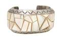 A MotherofPearl Silver Cuff