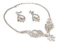 A Rhinestone Necklace with Matching Earclips
