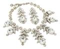 A Larry Vrba Rhinestone Necklace With Matching Earclips