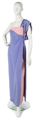 A Jacqueline de Ribes Lavender Silk Evening Gown