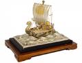 SILVER AND SILVER GILT TREASURE BOAT