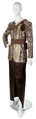 A Thea Porter Brown and Gold Brocade Ensemble