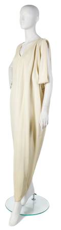 A Bob Bugnand Cream Silk Cocoon Dress
