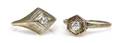 Two 14 Karat White Gold and Diamond Rings