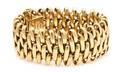 An 18 Karat Yellow Gold Fancy Mesh Link Bracelet