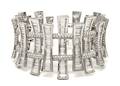 An 18 Karat White Gold and Diamond Open Weave Bracelet RCM of Italy