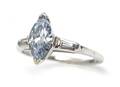 An Important White Gold and Fancy Intense Blue Diamond Ring