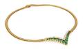 An 18 Karat Yellow Gold Emerald and Diamond Necklace Van Cleef  Arpels