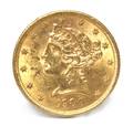 A United State 5 Gold Coin Circa 1900