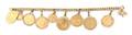 A 14 Karat Yellow Gold Charm Bracelet with Ten Charms