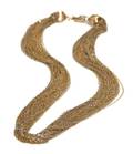 A 14 Karat Two Tone Gold Multi Strand Necklace