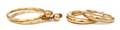 A Group of Yellow Gold Hoop Earrings