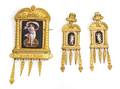 A Set of Victorian Gold Tone Etruscan Revival Jewelry