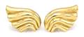 A Pair of 18 Karat Yellow Gold Fluted Earclips