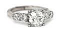 An Art Deco Platinum and Diamond Ring