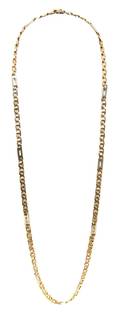 A 14 Karat Yellow Gold Link Chain Necklace UnoAErre
