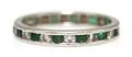 A Platinum Emerald and Diamond Eternity Band Tiffany  Co