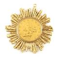 A 14 Karat Yellow Gold and US 20 Liberty Head Gold Coin Pendant
