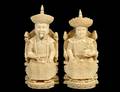 CARVED IVORY EMPEROR AND EMPRESS