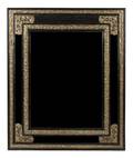 A Dutch Ebonized and Gilt Metal Mirror