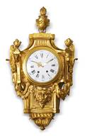 A French Gilt Bronze Cartel Clock