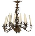 A Louis XV Style Gilt Metal EighteenLight Chandelier